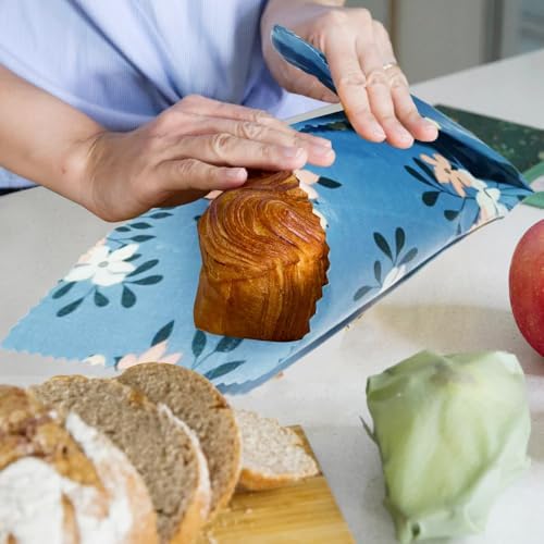 9-Piece Reusable Beeswax Wraps for Food Storage