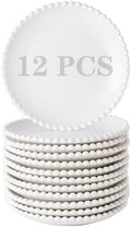 5.5 Inch Mini Ceramic Dessert Plates, White Salad Plate Set of 12