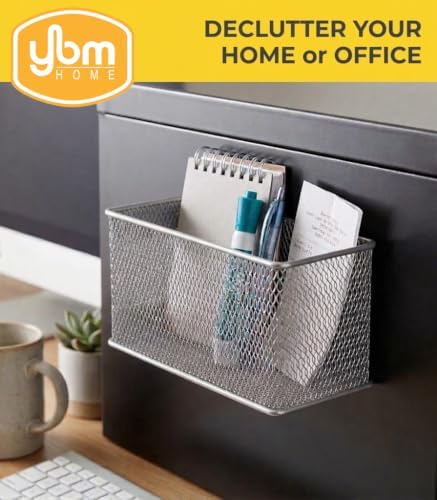 YBM Home Magnetic Basket Organizer, Medium, 2-Pack