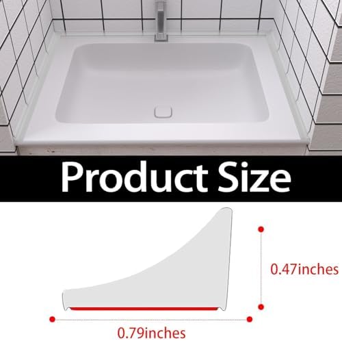 Raycity Silicone Shower Threshold Water Dam Barrier, 39 Inch, Clear