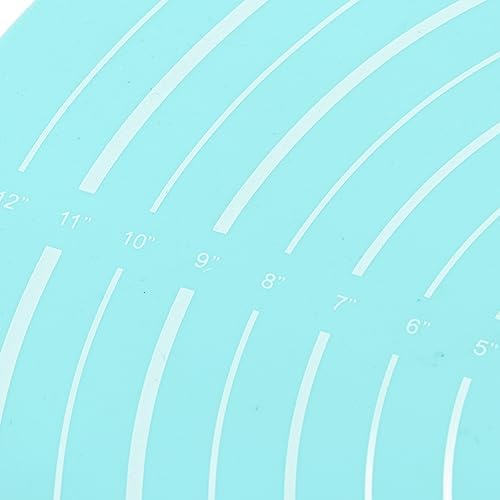 Jiawu Silicone Rolling Pin Pastry Baking Mat Set, Beech Wood (Blue)