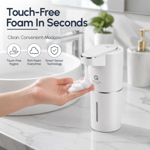 Automatic Foaming Soap Dispenser Touchless - 2 Pack Rechargeable