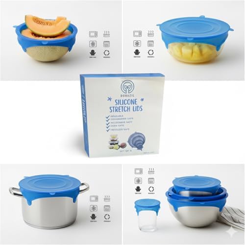 Reusable Silicone Stretch Lids, 6-Piece Set