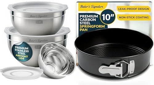 Baker's Signature 10 Inch Springform Cheesecake Pan with Removable