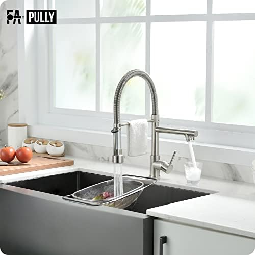 Fapully Pull Down Kitchen Faucet with Lock Sprayer