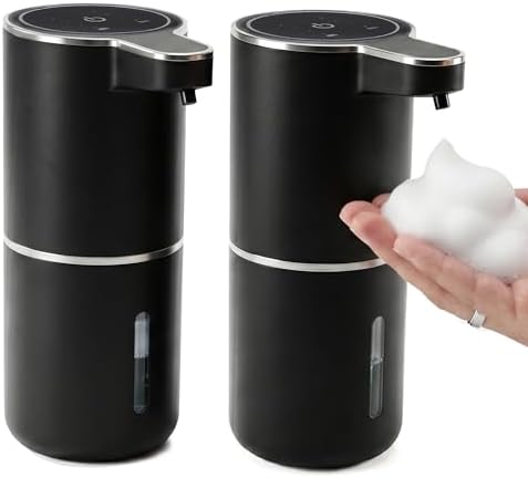 2-Pack Automatic Foam Soap Dispenser – USB Rechargeable Smart Hand