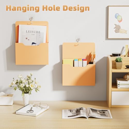 Marbrasse 2 Pack Magnetic File Holder - Paper Holder, Pocket