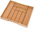 Bamboo Expandable Kitchen Cutlery Utensils Drawer Organizer Premium