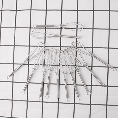 CHuangQi 5 Inch Endurance Stainless Steel Mini Whisk/Egg Beater, Set