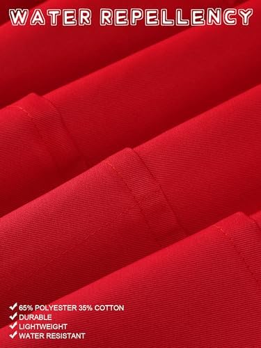Twistover 5 Pack Red Waist Aprons for Adults 3 Pockets Half Bistro