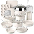 GRANITESTONE Ceraluxe 20 Pc Ceramic Cookware Set, Diamond Reinforced