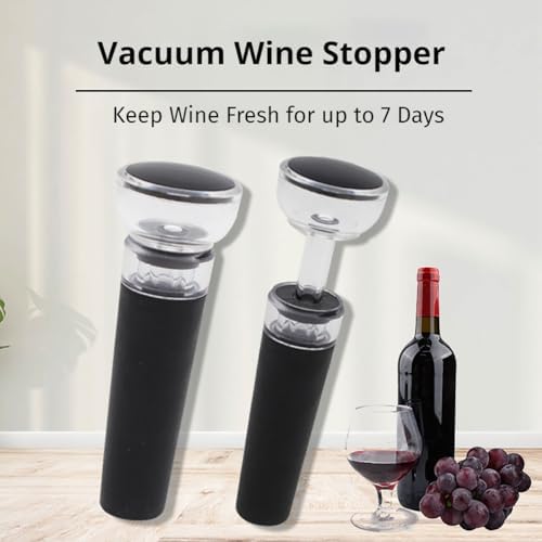Wine Stoppers for Wine Bottles, 4Pcs Vacuum Wine Stopper, Reusable