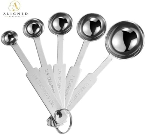 No Rust 10-Piece Stainless Steel Measuring Cups & Spoons Set, Cups and