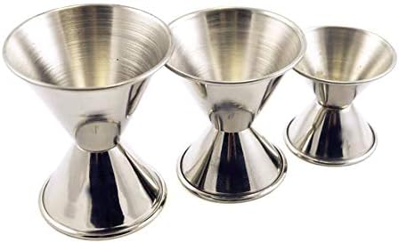 Jigger Set of 3 Stainless Steel Double Jiggers 1 & 2 oz., 3/4 & 1 1/2