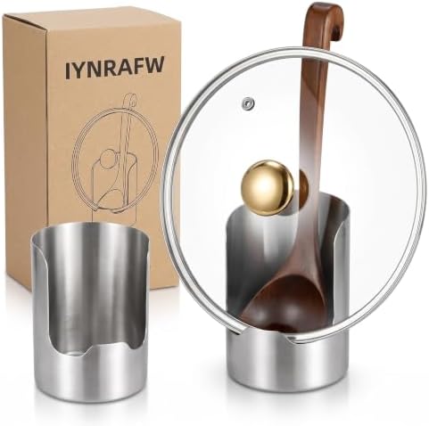 Kitchen Stainless Steel Utensil Pot Lid Holder Countertop