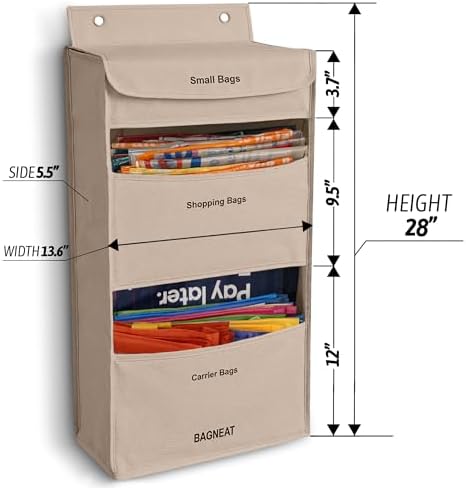 3 in 1 Plastic Bag Holder – Separate Plastic Bags, Reusable Bags &
