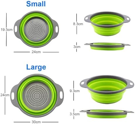 Silicone Collapsible Colander Vegetable Fruit Washing Strainer