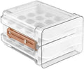 Egg Storage for Refrigerator 32-Grid Drawer Storage Container with