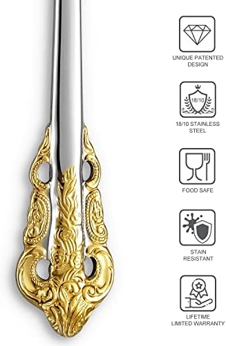 KEAWELL Luxury 4-Piece 18/10 Stainless Steel Salad Fork Set