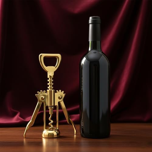 Gold Wine Opener and Golden Bottle Beer Corkscrew
