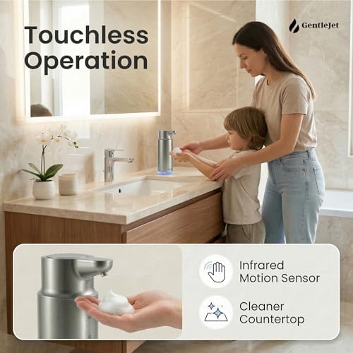 GentleJet CrystalJet Automatic Foam Soap Dispenser Stainless Steel