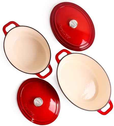 BergHOFF 9Pc Neo Cast Iron Cookware Set, Silicone Heat Spatulas