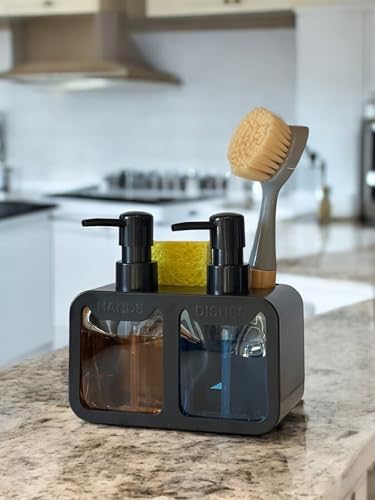 Esby 4-in-1 Dish Soap Dispenser, Black