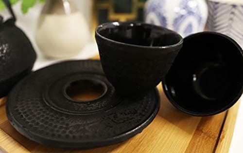 Ebros Gift Japanese Evergreen Bamboo Traditional Heavy Cast Iron Tea