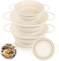 3 Pack Collapsible Colander with Strainer Bowl Set,White