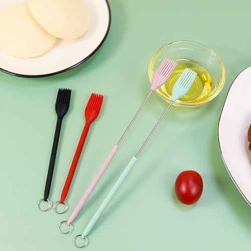 4pcs Silicone Pastry Brush Set, Barbecue Oil Basting Brush