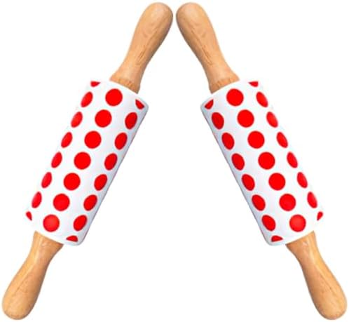 2pcs Silicone Rolling Pin Baking Roller for Kids