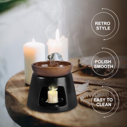 Ceramic Tea Stove Warmer for Teapots with Tealight Candle Stand