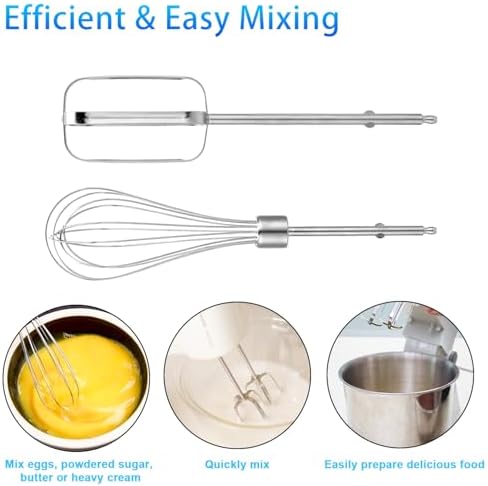 Penitue 4pcs Hand Mixer Beaters Attachments, 2 Styles Stainless Steel
