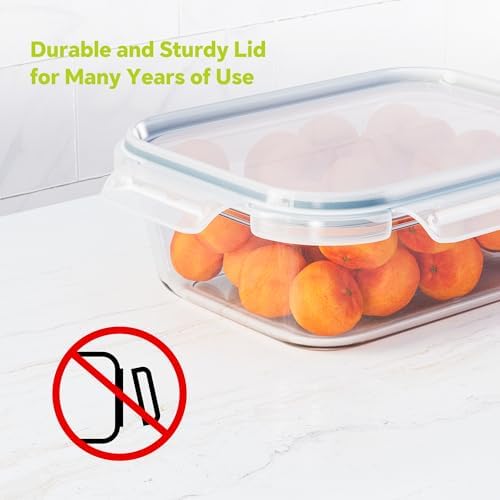3-Pack 35 oz Borosilicate Glass Food Storage Containers with Lids