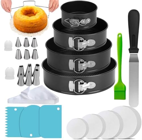 214PCS Round Cake Pan Sets for Baking Cake Decorating Supplies: 4