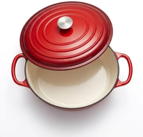 10 Quart Dutch Oven Approx, 9.5 qt Enameled Cast Iron Dutch Oven Pot & Lid