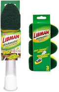 Libman Dishmatic I-Stand Dish Wand Kit, 3 Sponge Refills