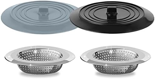 V-TOP Sink Strainer Stopper 4 Pack, Universal Silicone Kitchen Sink