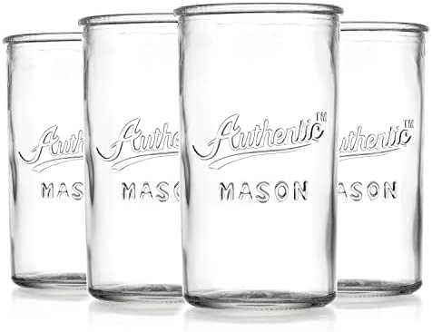 Glaver's Drinking Glasses – Set of 4 Authentic Mason Vintage Glassware