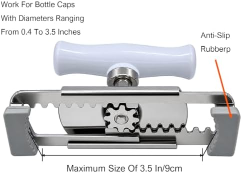 Cap Crack Jar Opener, Adjustable Multi-Lid Can Opener for Weak Hands