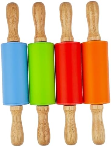 16 Pack Small Rolling Pin for Kids, Kids Rolling Pin for Home Kitchen