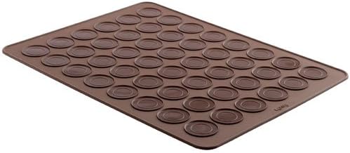 Lékué Macaron Baking Mat with 24 Moulds (Brown) 100% Silicone