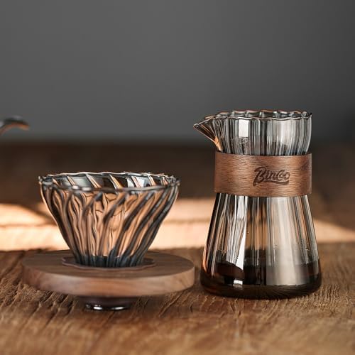 Bincoo Pour Over Coffee Maker Set - 500ML Glass Coffee Server Coffee