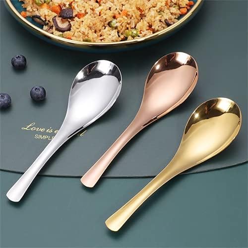 Chinese Metal Soup Spoons and Chopsticks Set for 4 People, Reusable