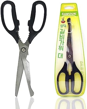 Korean BBQ Kalbi Meat Cutting Scissors Large All Purpose Stainless