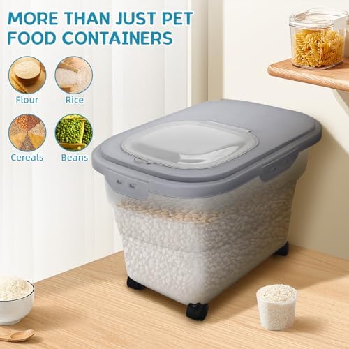 Pet Food Container, Collapsible Dog Food Storage Container with