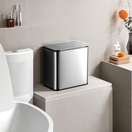 1.3 Gallon/5L Hanging Small Trash Can, Stainless Steel Garbage Can