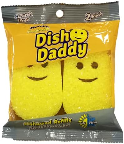 Scrub Daddy Dish Daddy Dish Wand and Refill Heads, Blue