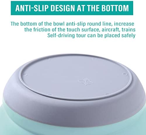 Collapsible Bowls, 3pcs Food Grade Silicone Camping Bowl Salad Bowl