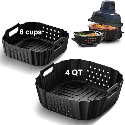 Air Fryer Silicone Liners for Ninja Crispi FN101GY/FN101SG/FN101ST